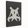 Abstract minimalist wall art on stretched canvas showcasing a serene blend of soft colors and geometric shapes, ideal for modern decor.