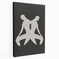 Abstract minimalist wall art on stretched canvas showcasing a serene blend of soft colors and geometric shapes, ideal for modern decor.