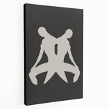 Abstract minimalist wall art on stretched canvas showcasing a serene blend of soft colors and geometric shapes, ideal for modern decor.