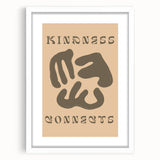 Minimalist wall art collection featuring an abstract design in a sleek white frame with mat, showcasing soft colors and clean lines. Perfect for modern decor.