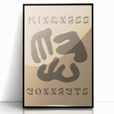 Framed abstract minimalist wall art in black acrylic, showcasing a sleek design with geometric shapes, perfect for modern decor.