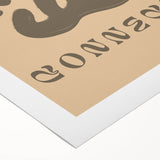 Abstract minimalist wall art design on rolled canvas, showcasing soft pastel colors and fluid shapes, perfect for modern home decor.