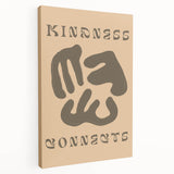 Stretched canvas showcasing an abstract minimalist design in muted tones, highlighting clean lines and geometric shapes, ideal for modern decor.