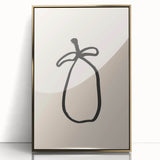 Framed abstract minimalist wall art with a gold acrylic front, showcasing elegant design elements and a sleek, modern aesthetic.