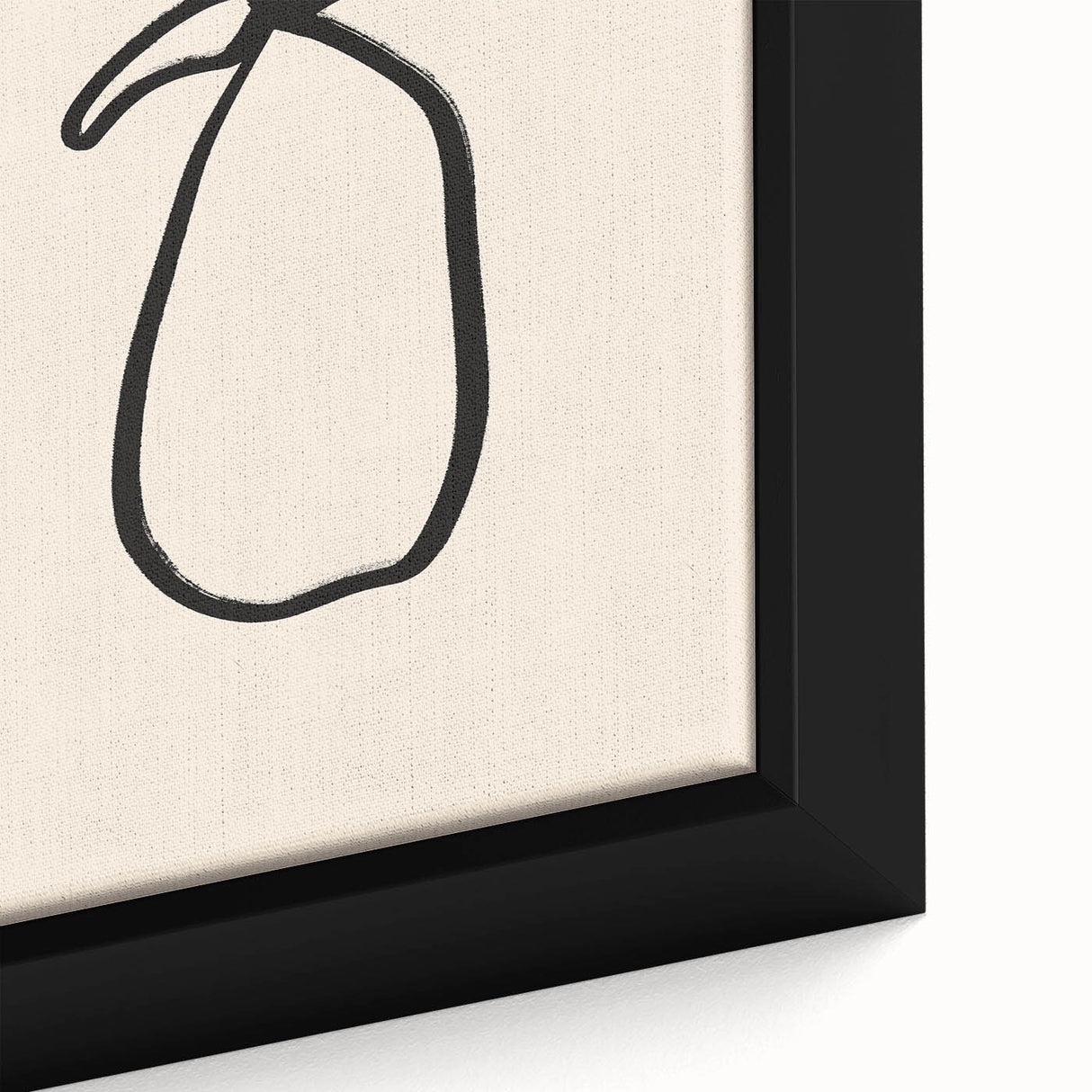 Close-up of a framed abstract minimalist wall art piece showcasing soft pastel colors and geometric shapes, perfect for modern decor.