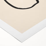 Abstract minimalist wall art design on rolled canvas, showcasing soft pastel colors and geometric shapes, perfect for modern home decor.