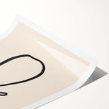 Abstract minimalist wall art print showcasing soft pastel colors and geometric shapes, elegantly rolled for easy framing and display.