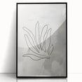Framed abstract minimalist wall art in black acrylic, showcasing a sleek design with clean lines and modern aesthetics, perfect for contemporary decor.