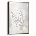 Framed minimalist black wall art showcasing an abstract design, emphasizing clean lines and modern aesthetics, ideal for contemporary decor.