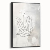 Framed minimalist black wall art showcasing an abstract design, emphasizing clean lines and modern aesthetics, ideal for contemporary decor.