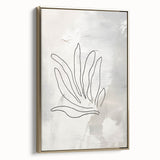 Framed abstract minimalist wall art design showcasing a gold and neutral color palette, enhancing modern decor with elegance and style.