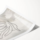 Abstract minimalist wall art print showcasing soft pastel colors and geometric shapes, rolled and ready for framing, ideal for modern decor.