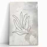 Minimalist abstract wall art collection on stretched canvas, featuring soft earthy tones and fluid shapes, ideal for modern home decor.