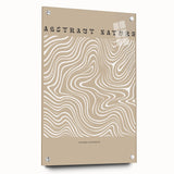 Abstract minimalist wall art collection showcased in acrylic glass, featuring soft pastel colors and geometric shapes, elegantly pinned to a light wall.