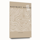 Abstract minimalist wall art design displayed in a sleek acrylic glass frame, showcasing a modern aesthetic with soft colors and clean lines.