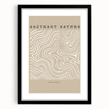 Framed abstract minimalist wall art design showcasing a black mat and sleek frame, perfect for modern home decor and aesthetic enhancement.