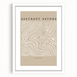 Minimalist abstract wall art collection featuring a framed design with a white mat and sleek frame, perfect for modern home decor.