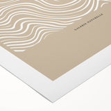 Abstract minimalist wall art design on rolled canvas featuring soft neutral tones, geometric shapes, and subtle textures, ideal for modern decor.