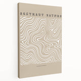 Abstract minimalist wall art design on stretched canvas, showcasing soft pastel colors and geometric shapes, perfect for modern decor.