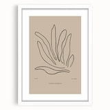 Abstract minimalist wall art collection showcasing a framed design with a white mat, emphasizing simplicity and elegance for modern decor.