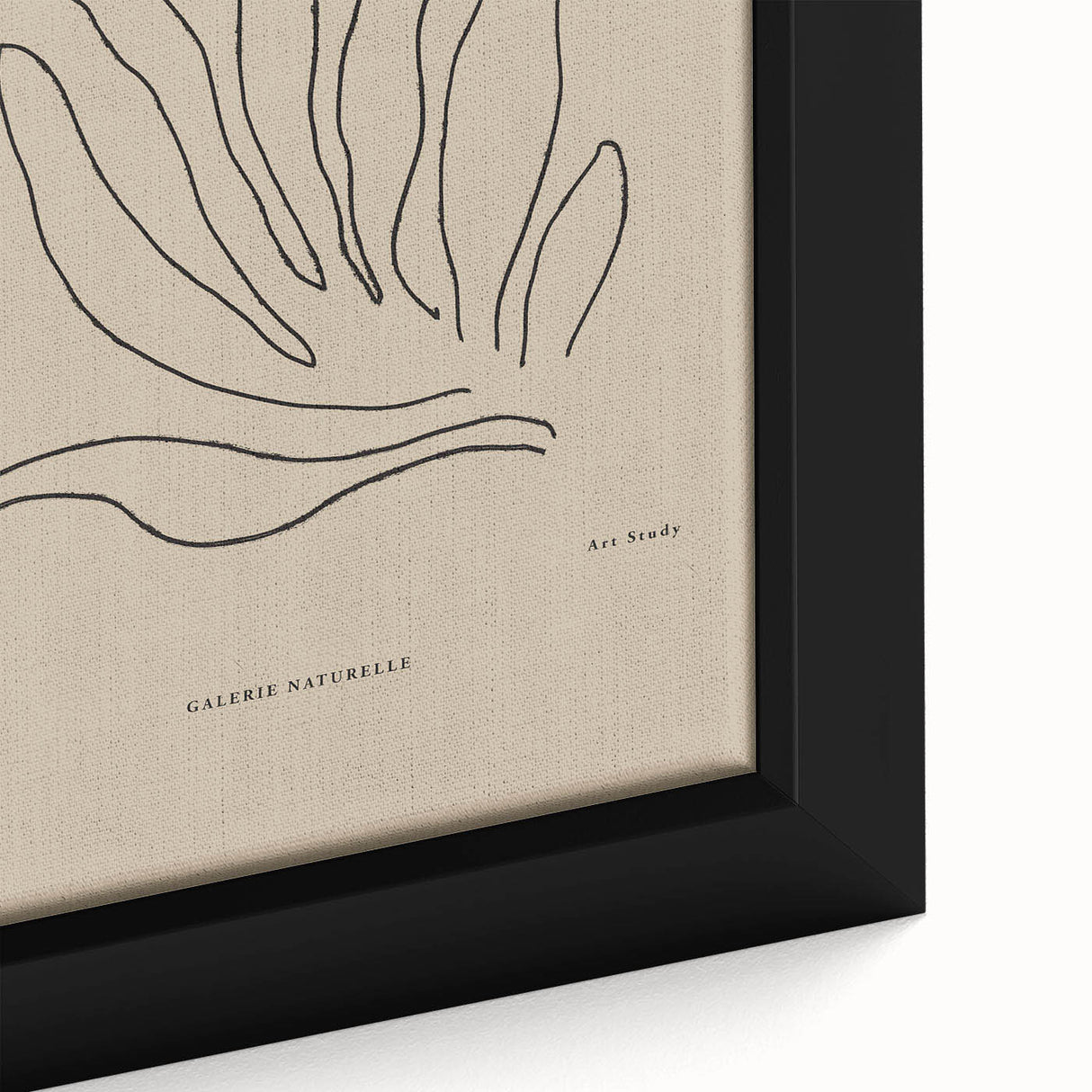 Close-up of a minimalist abstract wall art canvas featuring soft pastel colors and geometric shapes, elegantly framed for modern decor.