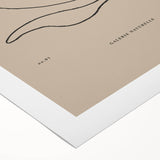 Abstract minimalist wall art design on rolled canvas, showcasing soft earth tones and fluid shapes, ideal for modern home decor.