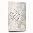 Acrylic glass wall art featuring a vibrant abstract minimalist design with a side view showcasing decorative pins, perfect for modern decor.