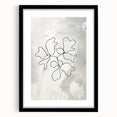 Abstract minimalist wall art collection framed in black, showcasing a sleek design with a mat, perfect for modern decor and enhancing interior aesthetics.