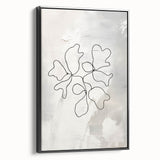 Framed abstract minimalist wall art design showcasing a black canvas with sleek lines and subtle textures, perfect for modern decor.
