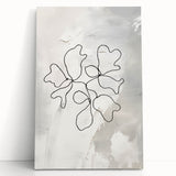Abstract minimalist wall art design on stretched canvas, showcasing subtle earth tones and geometric shapes, perfect for modern decor.
