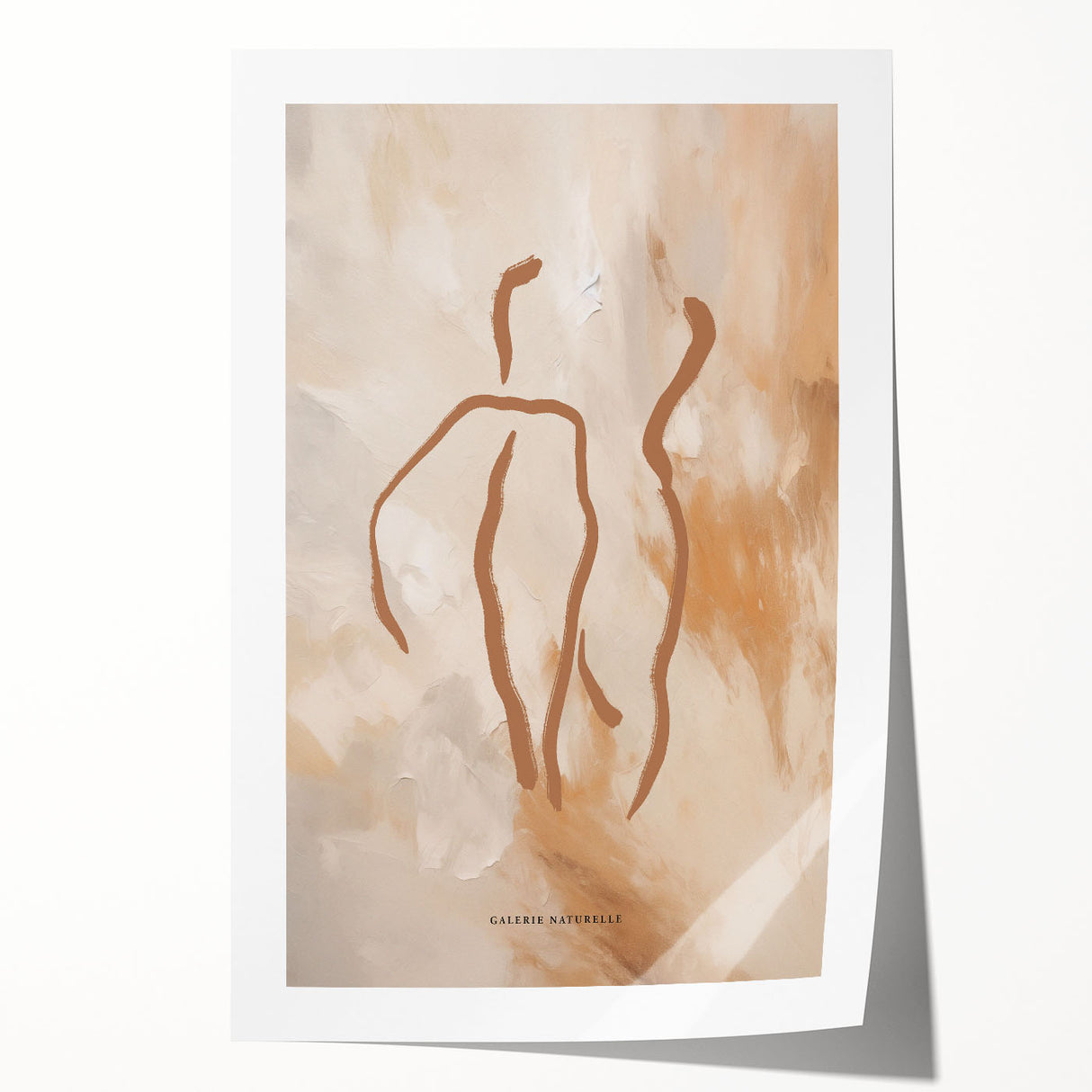 Abstract minimalist wall art print showcasing soft pastel colors and geometric shapes, ideal for modern home decor or office spaces.