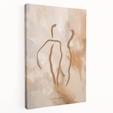 Abstract minimalist wall art canvas featuring soft pastel colors and geometric shapes, showcasing a modern design ideal for contemporary decor.