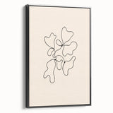 Framed abstract minimalist wall art collection showcasing a sleek black canvas design, viewed from the side, perfect for modern decor.