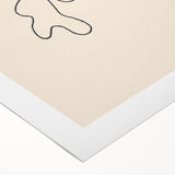 Abstract minimalist design wall art featuring soft pastel colors and geometric shapes, printed on rolled canvas for versatile display options.