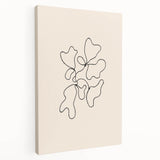 Abstract minimalist wall art collection featuring vibrant colors and geometric shapes on stretched canvas, displayed from a side view for depth.