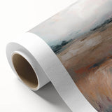 Colorful abstract minimalist design rolled canvas art print, showcasing vibrant geometric shapes and fluid lines, perfect for modern decor.