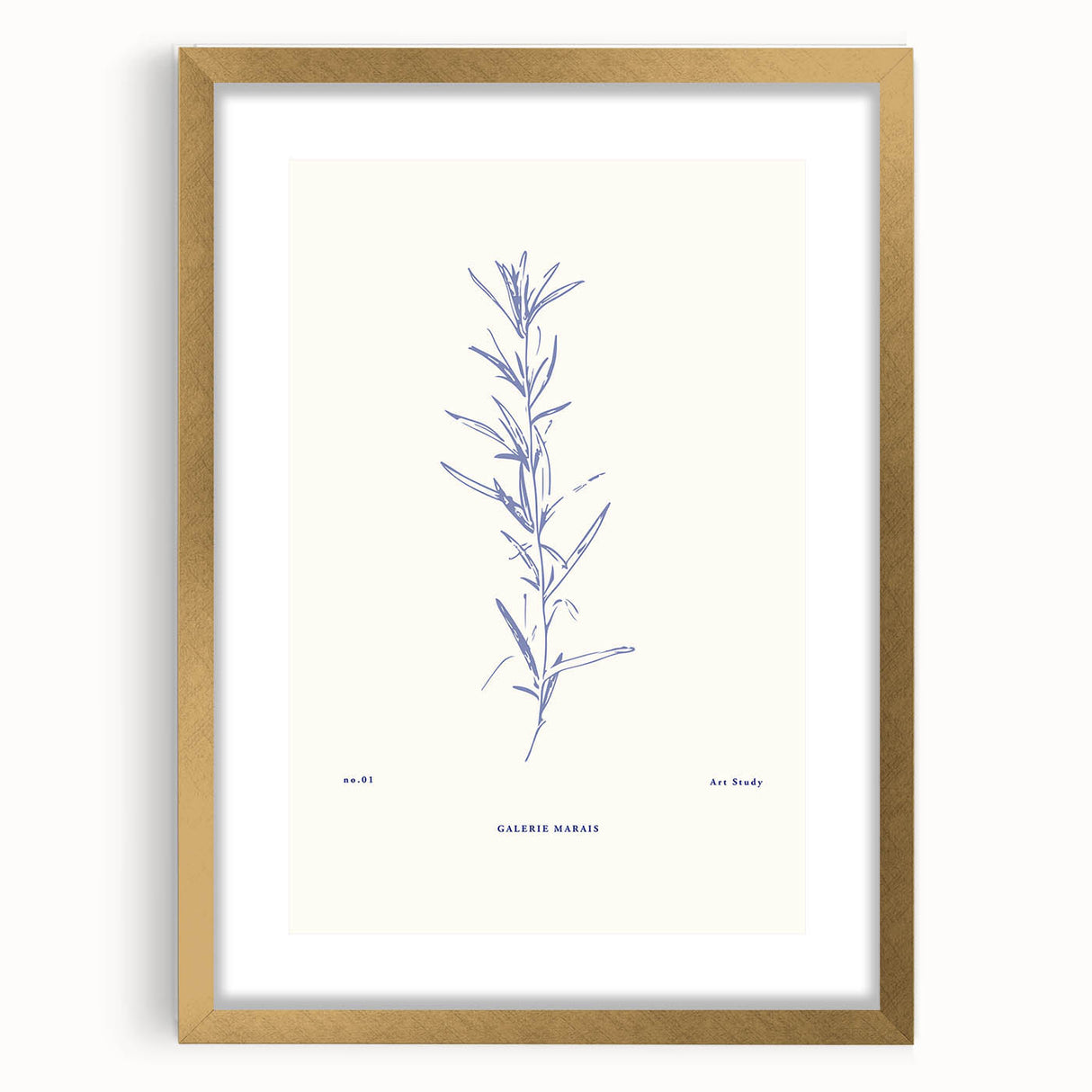 Abstract minimalist wall art collection framed in gold, showcasing elegant geometric designs and a white mat, perfect for stylish decor.