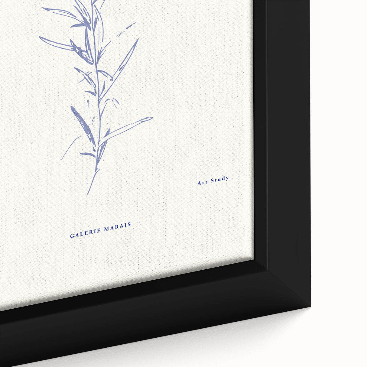 Close-up of a framed minimalist abstract wall art piece, showcasing soft pastel colors and geometric shapes, perfect for modern decor.