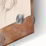 Close-up of an abstract minimalist wall art piece featuring vibrant colors and fluid shapes, perfect for modern home decor.