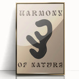 Framed abstract minimalist wall art design featuring gold accents and a sleek acrylic finish, ideal for modern home decor.