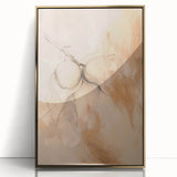 Framed abstract minimalist wall art collection showcasing gold accents and a sleek acrylic front, perfect for modern home decor.