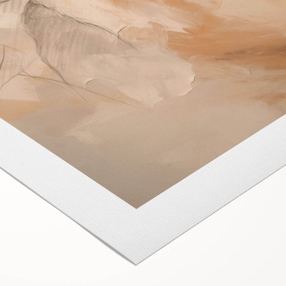 Abstract minimalist wall art design on rolled canvas, showcasing soft color gradients and geometric shapes, perfect for modern decor.