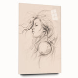 Acrylic glass wall art from the Abstract Minimalist Design collection, showcasing a subtle blend of calming colors and modern aesthetics, displayed side view without pins for a sleek presentation.