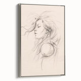 Framed abstract minimalist wall art design showcasing elegant silver tones and a sleek profile, perfect for modern interior decor.