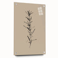 Abstract minimalist wall art collection displayed in a side view, showcasing acrylic glass and pin attachments, perfect for modern decor.