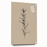 Abstract minimalist wall art collection displayed in a side view, showcasing acrylic glass and pin attachments, perfect for modern decor.