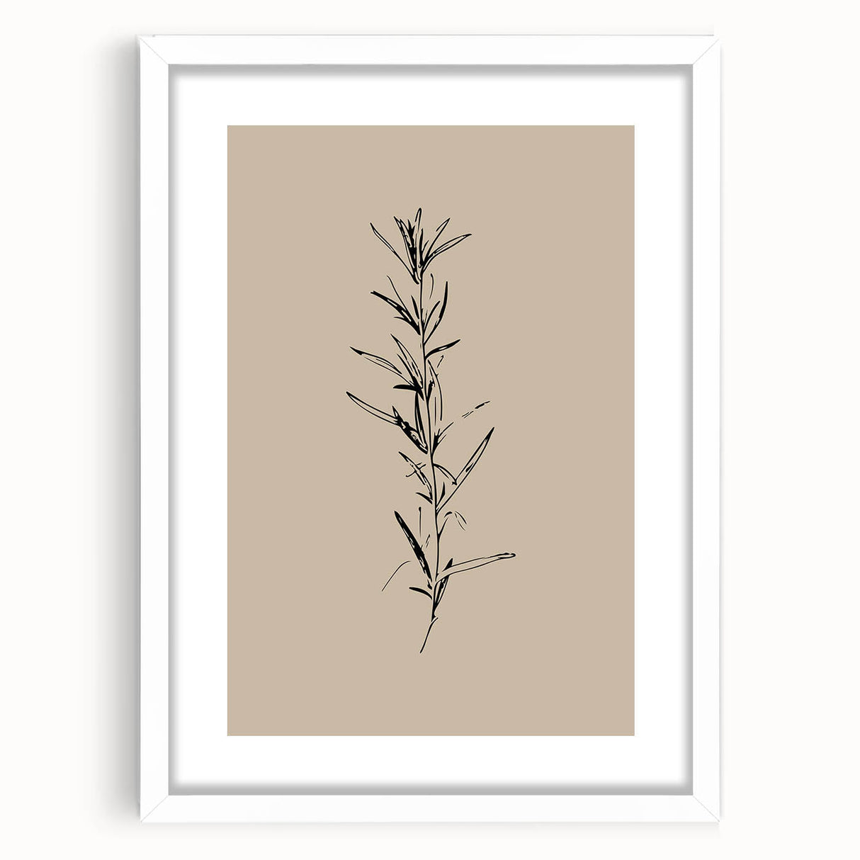 Minimalist abstract wall art collection in a white frame with mat, showcasing soft pastel colors and geometric shapes, ideal for modern decor.