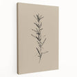 Stretched canvas wall art featuring an abstract minimalist design with soft earth tones and geometric shapes, ideal for modern home decor.