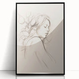 Framed abstract minimalist wall art in black acrylic, showcasing geometric shapes and a sleek design, perfect for modern decor.