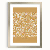 Abstract minimalist wall art collection featuring a sleek silver frame with a mat, showcasing a modern design ideal for contemporary decor, enhancing any living space.